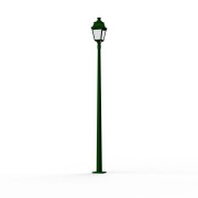 Lampadaire Avenue 3 N°11 LED Warm Vert 019 Diffuseur opale - PRADIER 103260019 