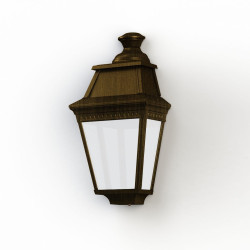 Applique Avenue 3 N°2 LED Warm Patine dorée 009 Diffuseur PMMA opale - PRADIER 103262009 