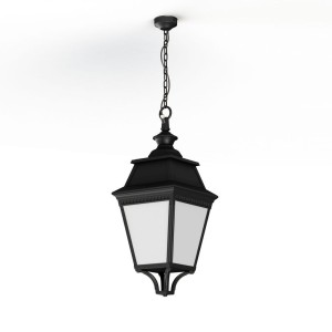 Suspension Avenue 3 N°1 LED Warm Noir 000 Diffuseur opale - PRADIER 103104000 