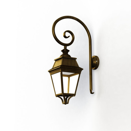 Applique Avenue 3 N°3 LED Warm Patine dorée 009 Diffuseur clair - PRADIER 103108009 