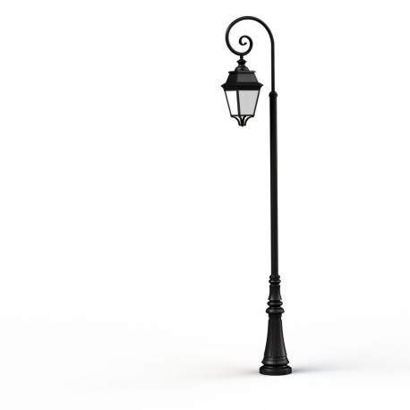 Lampadaire Avenue 3 N°9 LED Warm Noir 000 Diffuseur opale - PRADIER 103140000 