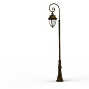 Lampadaire Avenue 3 N°9 LED Warm Patine dorée 009 Diffuseur opale - PRADIER 103140009 
