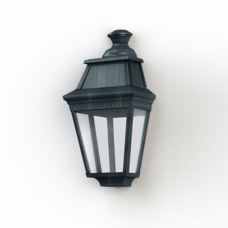 Applique Avenue 3 N°2 LED Warm Patine vert de gris 008 Diffuseur clair - PRADIER 103161008 