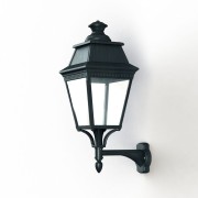 Applique Avenue 3 N°4 LED Warm Patine vert de gris 008 Diffuseur clair - PRADIER 103213008 