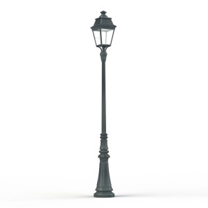 Lampadaire Avenue 3 N°7 LED Warm Patine vert de gris 008 Diffuseur clair - PRADIER 103228008 