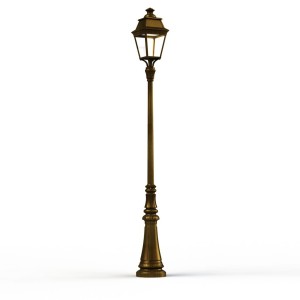 Lampadaire Avenue 3 N°7 LED Warm Patine dorée 009 Diffuseur clair - PRADIER 103228009 