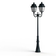 Lampadaire Avenue 3 N°8 LED Warm Patine vert de gris 008 Diffuseur opale - PRADIER 103235008 