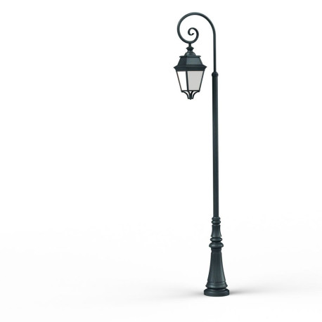 Lampadaire Avenue 3 N°9 LED Warm Patine vert de gris 008 Diffuseur opale - PRADIER 103240008 