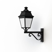 Applique Avenue 3 N°12 LED Warm Noir 000 Diffuseur opale - PRADIER 103255000 