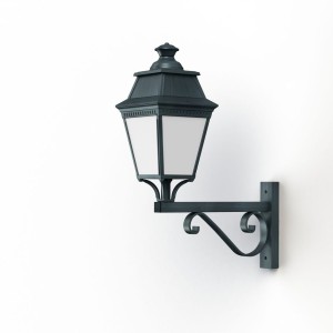 Applique Avenue 3 N°12 LED Warm Patine vert de gris 008 Diffuseur opale - PRADIER 103255008 