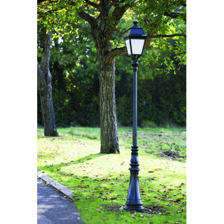 Lampadaire Avenue 3 N°7 LED Warm Patine vert de gris 008 Diffuseur opale - PRADIER 103130008 