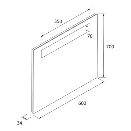 Miroir LED antibuée 600 x 700 mm ALCOR 600 - SALGAR 97309