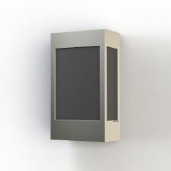 Applique Brick² N°1 PMMA noir Aluminium brut vernis mat 129 - PRADIER 108004129 