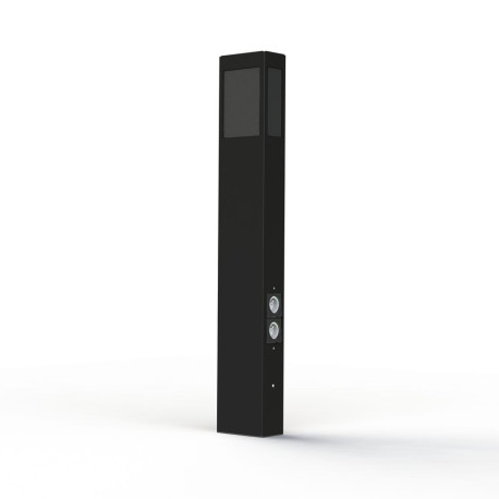 Borne Brick² N°4 PMMA noir prise Gris anthracite 006 - PRADIER 108012006 