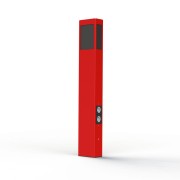 Borne Brick² N°4 PMMA noir prise Rouge signalisation 056 - PRADIER 108012056 