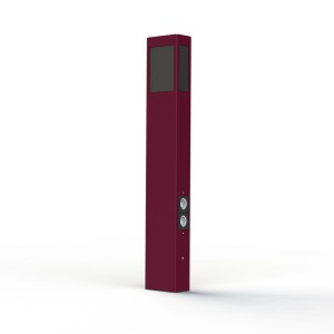 Borne Brick² N°4 PMMA noir prise Rouge vin 066 - PRADIER 108012066 