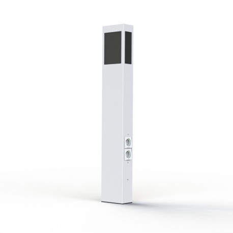 Borne Brick² N°4 PMMA noir prise Blanc pur 101 - PRADIER 108012101 
