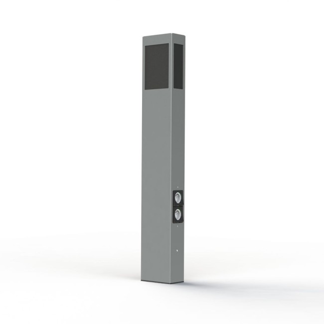 Borne Brick² N°4 PMMA noir prise Gris soie 105 - PRADIER 108012105 