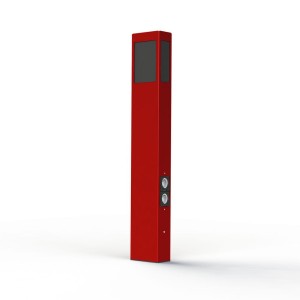 Borne Brick² N°4 PMMA noir prise Rouge tomate 110 - PRADIER 108012110 