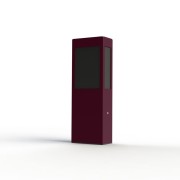 Borne Brick² N°2 Classe 3 Diffuseur PMMA noir Rouge vin 066 - PRADIER 108018066 