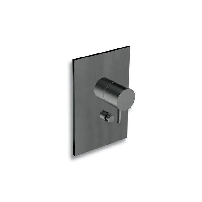 Façade mitigeur pour douche mural 2 sorties BLACKMAT TRIVERDE - CRISTINA ONDYNA TV68913 