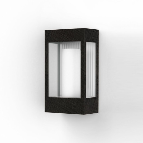 Applique Brick² N°1 Classe 3 Diffuseur clair Aluminium anodisé noir 144 - PRADIER 108015144 
