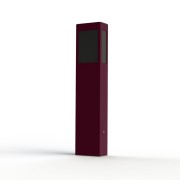Borne Brick² N°3 Classe 3 Diffuseur PMMA noir Rouge vin 066 - PRADIER 108020066 