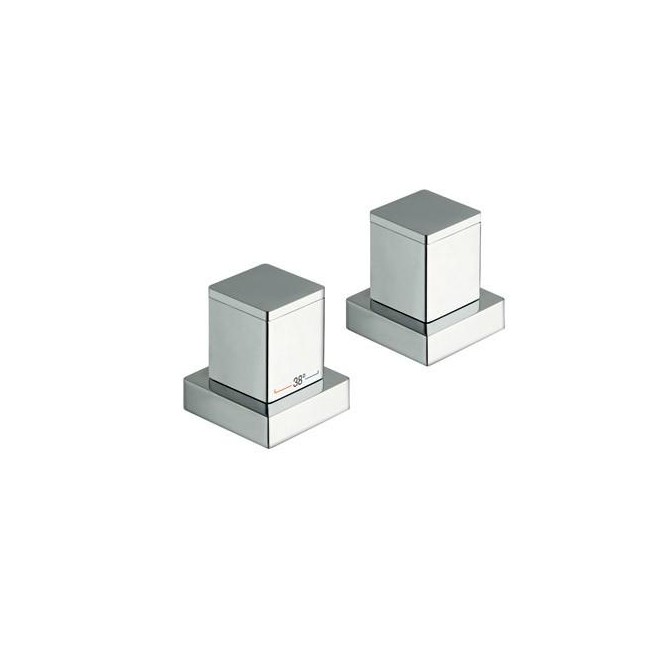 BAIN DOUCHE QUADRI SUR GORGE THERMOSTATIQUE 2 SORTIE CHROME - CRISTINA ONDYNA XQ14251