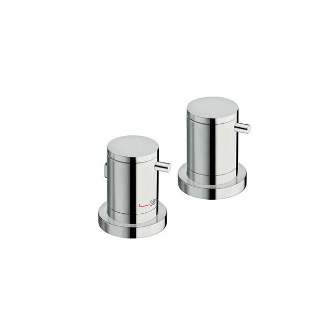 BAIN DOUCHE TRIVERDE SUR GORGE THERMOSTATIQUE 2 SORTIES CHROME - CRISTINA ONDYNA XT14251