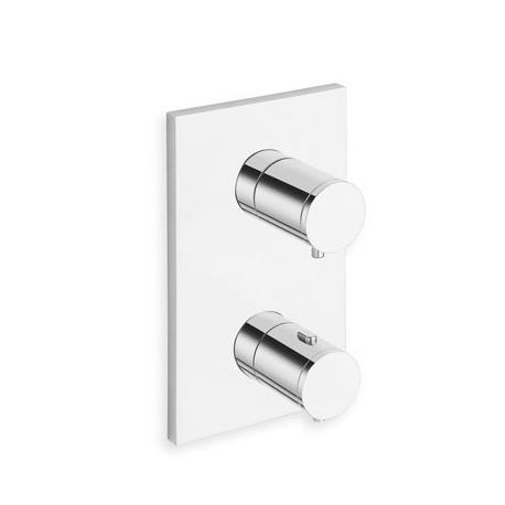 Façade externe thermostatique pour douche encastrée 2 sorties chrome TRIVERDE - CRISTINA ONDYNA XT85251