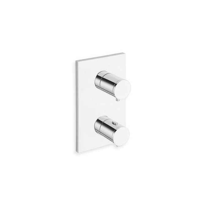 Façade externe thermostatique pour douche encastrée 2 sorties chrome TRIVERDE - CRISTINA ONDYNA XT85251
