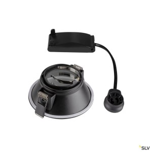 Encastré plafond intérieur 230V HORN-O noir mat GU10/QPAR5150W max IP21 - SLV 113160