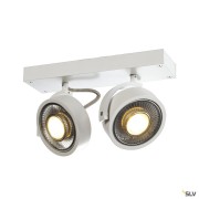 Plafonniers intérieurs KALU 2 spots QPAR111 plafonnier blanc mat. ES111 max. 2x75W - SLV 147311 