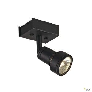 Plafonniers intérieurs PURI applique et plafonnier intérieur simple noir mat GU10/QPAR51 50W max - SLV 147360 