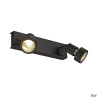 Plafonniers intérieurs PURI plafonnier noir mat double GU10 max. 2x50W anneau déco inclus - SLV 147370 