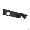 Plafonniers intérieurs PURI plafonnier noir mat double GU10 max. 2x50W anneau déco inclus - SLV 147370 