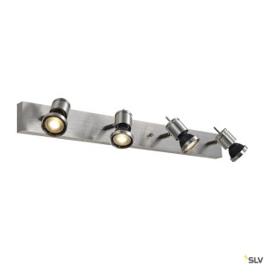 Plafonniers intérieurs ASTO applique et plafonnier quad alu brossé 4x GU10 max. 75W - SLV 147444 
