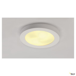 Plafonniers intérieurs PLASTRA 105 plafonnier intérieur blanc E27 2x 25W max plâtre - SLV 148001 