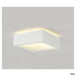 Plafonniers intérieurs PLASTRA 104 plafonnier intérieur blanc E27 2x 25W max plâtre - SLV 148002 