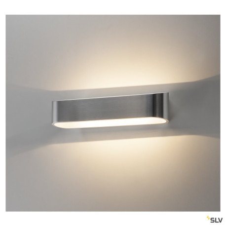 Appliques intérieures LED ASSO 300 applique intérieure alu brossé/blanc LED 12W 3000K - SLV 151275 