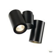 Plafonniers intérieurs ENOLA B spot double applique et plafonnier noir GU10 max. 2x50W - SLV 151830 