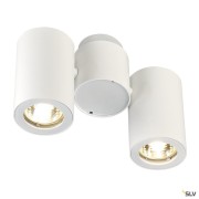Appliques intérieures ENOLA B spot double applique et plafonnier blanc 2xGU10 max. 2x50W - SLV 151831 