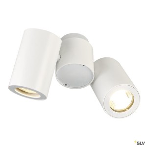Appliques intérieures ENOLA B spot double applique et plafonnier blanc 2xGU10 max. 2x50W - SLV 151831 