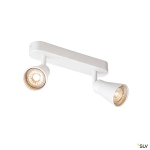 Plafonniers intérieurs LED AVO applique et plafonnier intérieur double blanc GU10/QPAR51 2x 50W max - SLV 1000890 