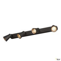 Plafonniers intérieurs LED AVO applique et plafonnier intérieur quad noir GU10/QPAR51 4x 50W max - SLV 1000895 
