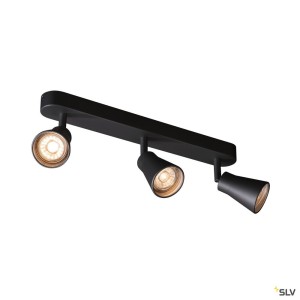 Plafonniers intérieurs LED AVO applique et plafonnier intérieur triple noir GU10/QPAR51 3x 50W max - SLV 1000892 