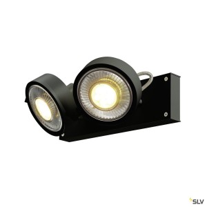 Appliques intérieures KALU applique et plafonnier intérieur double noir GU10/QPAR111 2x 75W max - SLV 1000703 