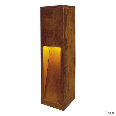 Bornes extérieures RUSTY® SLOT 50 borne extérieure fonte rouillée E27 11W max IP44 - SLV 229410 
