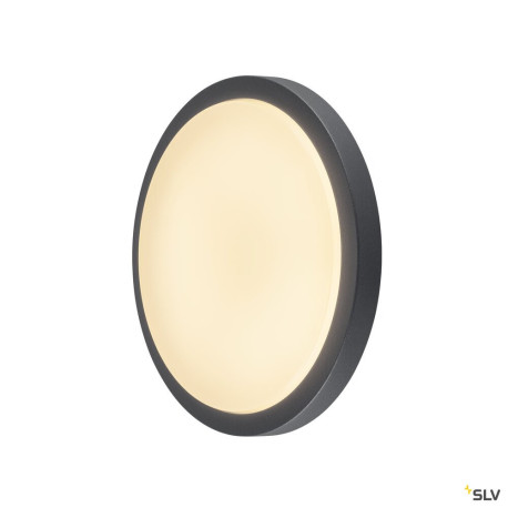 Appliques extérieures LED avec détecteur AINOS rond anthracite 22W LED 3000K avec détecteur - SLV 229975 