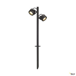 Spot sur piquet en aluminium SITRA 360 SL SPIKE 2 têtes multi-directionnelles anthracite IP44 - SLV 231535